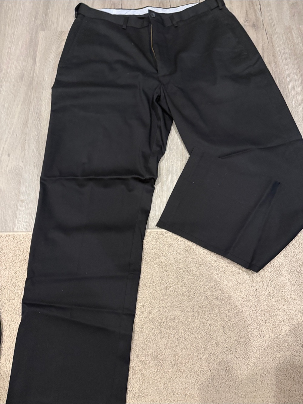 Haggar Black Men's Dress Pants - Straight Leg